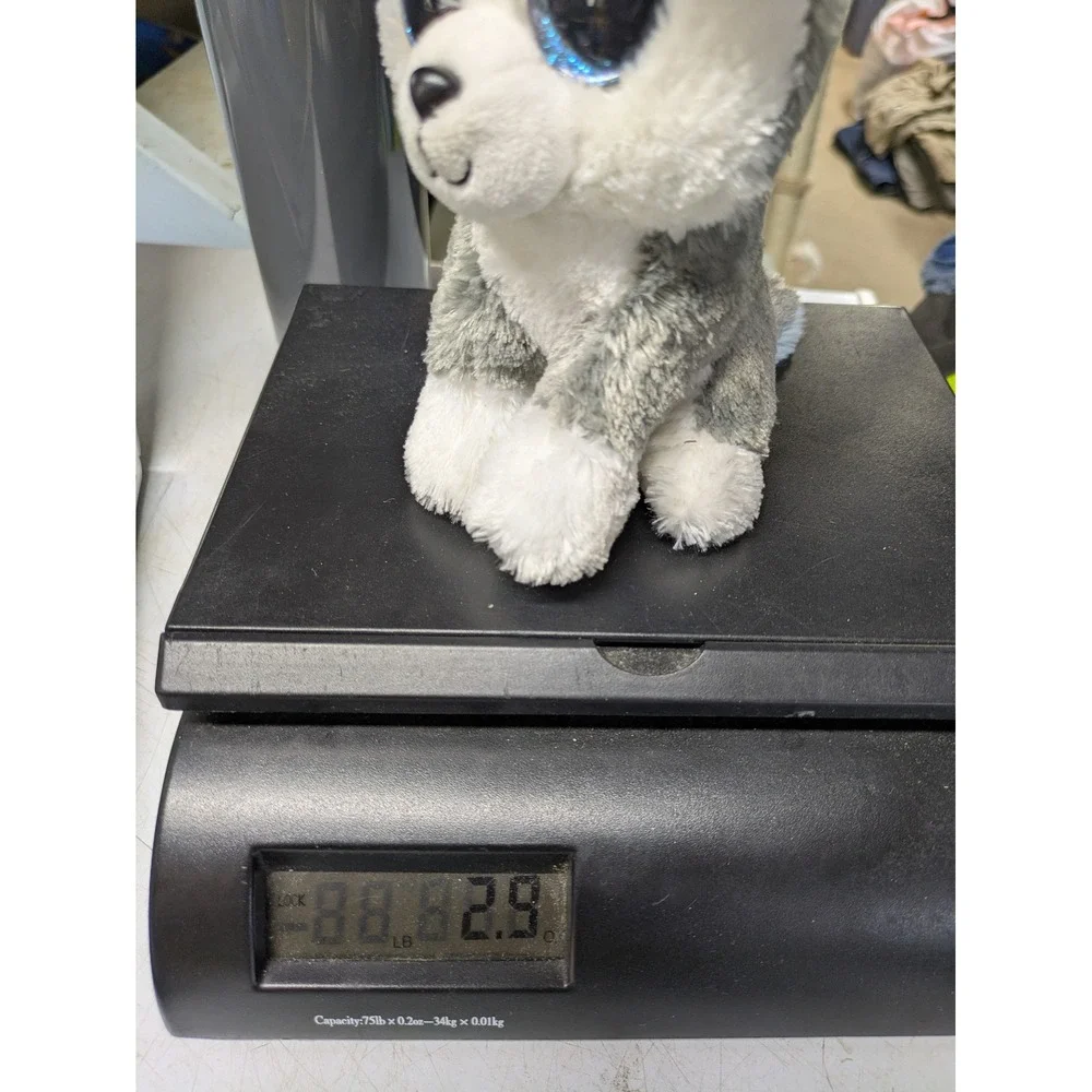 Ty Beanie Boos Slush Husky Gray White Blue Sled Dog‎ Plush 6
